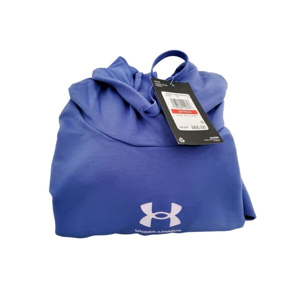 Under Armour XS Loose Fit Blue Hoodie Sweatshirt Polyester - Picture 5 of 13